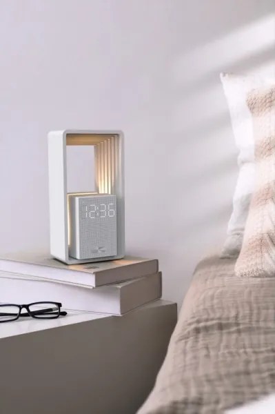 Immax 09113L - LED asztali lámpa ébresztővel és töltéssel CALM LED/3,5W/5V