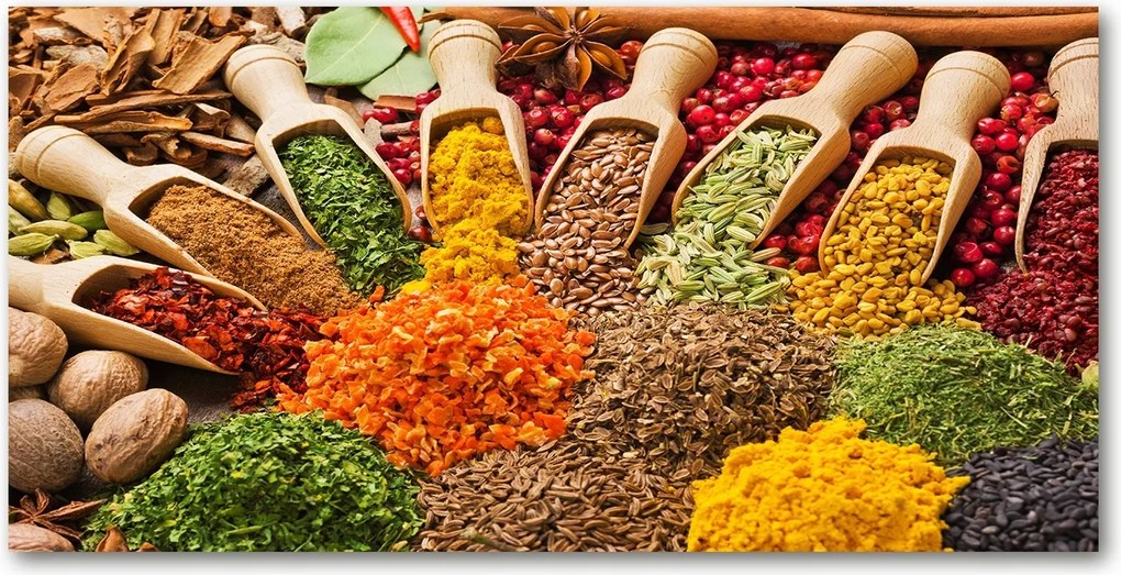 Fotó-üvegkép Színes fűszerek 140x70