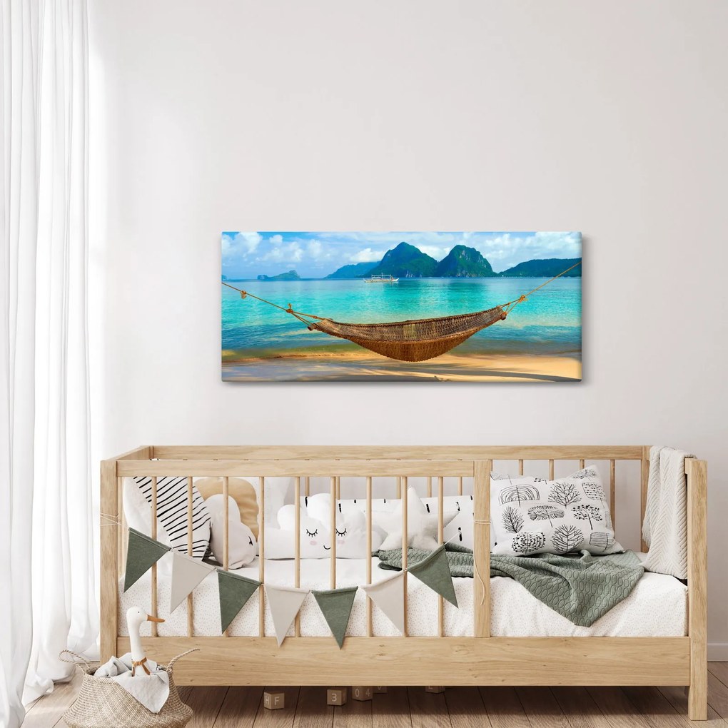 Kép - Hálóágy a tengerparton (120x50 cm)