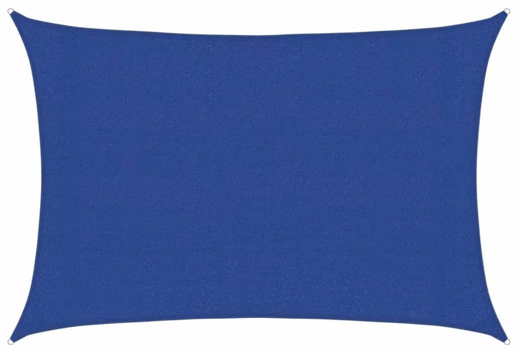 kék négyszögletű HDPE napvitorla 160 g/m² 3x4,5 m