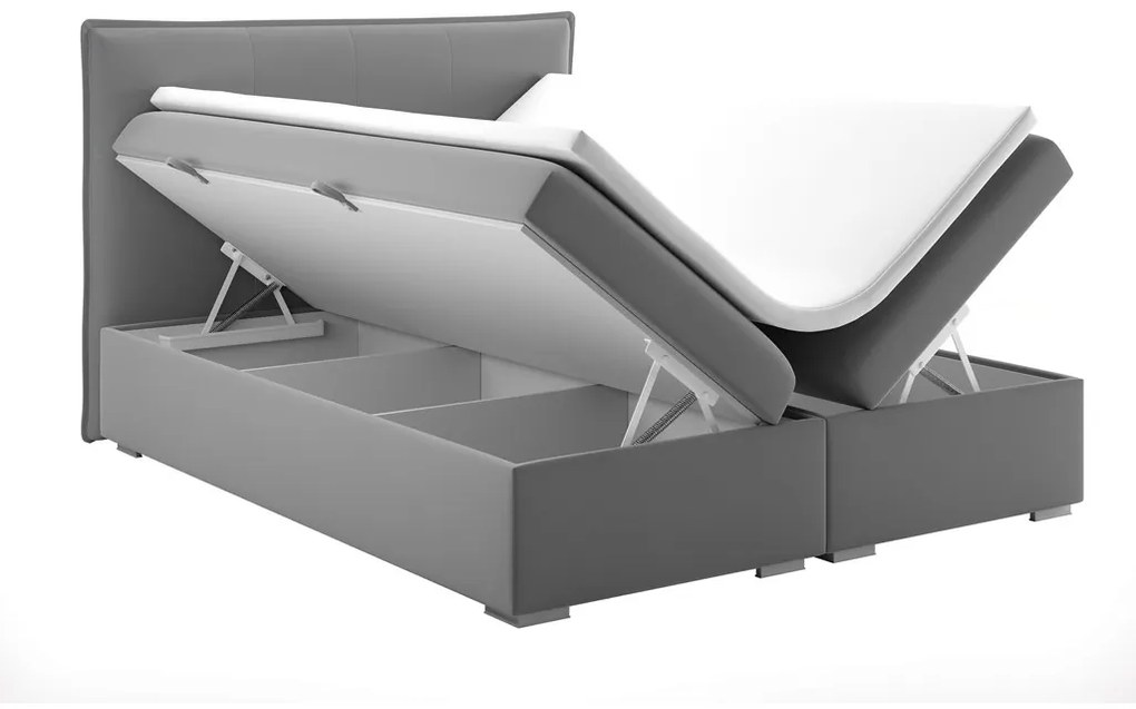 Franciaágy Boxspring 180 cm Carla (szürke) (tárolóhellyel). Akció -17%. 1020247