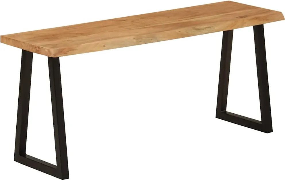 vidaXL tömör akácfa pad természetes éllel 105 cm