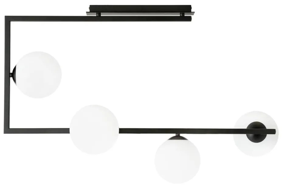 Csillár rúdon SOMA 4xE14/10W/230V fekete/fehér