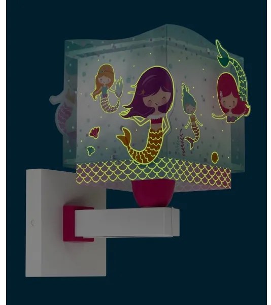 Dalber 63449 - Gyermek fali lámpa MERMAIDS 1xE27/60W/230V