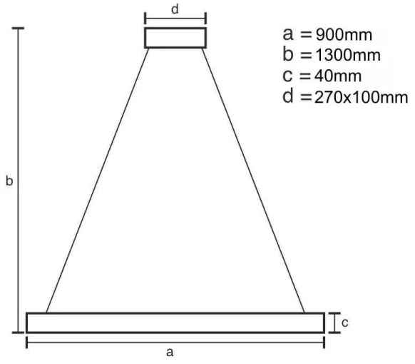 LED állítható fényerejű lámpa kábelre LED/55W/230V 3000-6500K + DO