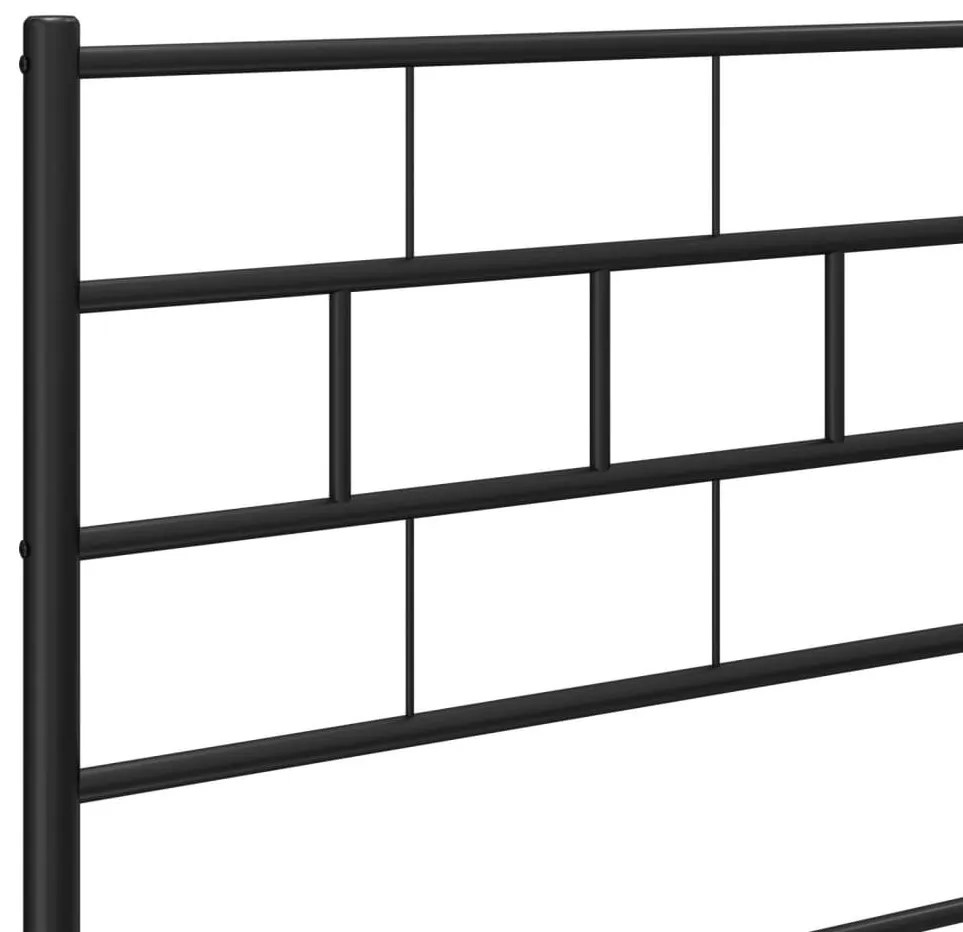 fekete fém fejtámla 140 cm