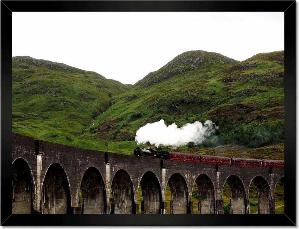 Poszterek keretben 40x30 Gőzmozdony híd