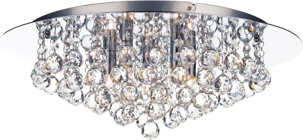 DAR LIGHTING PLU5450 PLUTO Kristály Mennyezeti Lámpa Csiszolt Króm G9 IP20