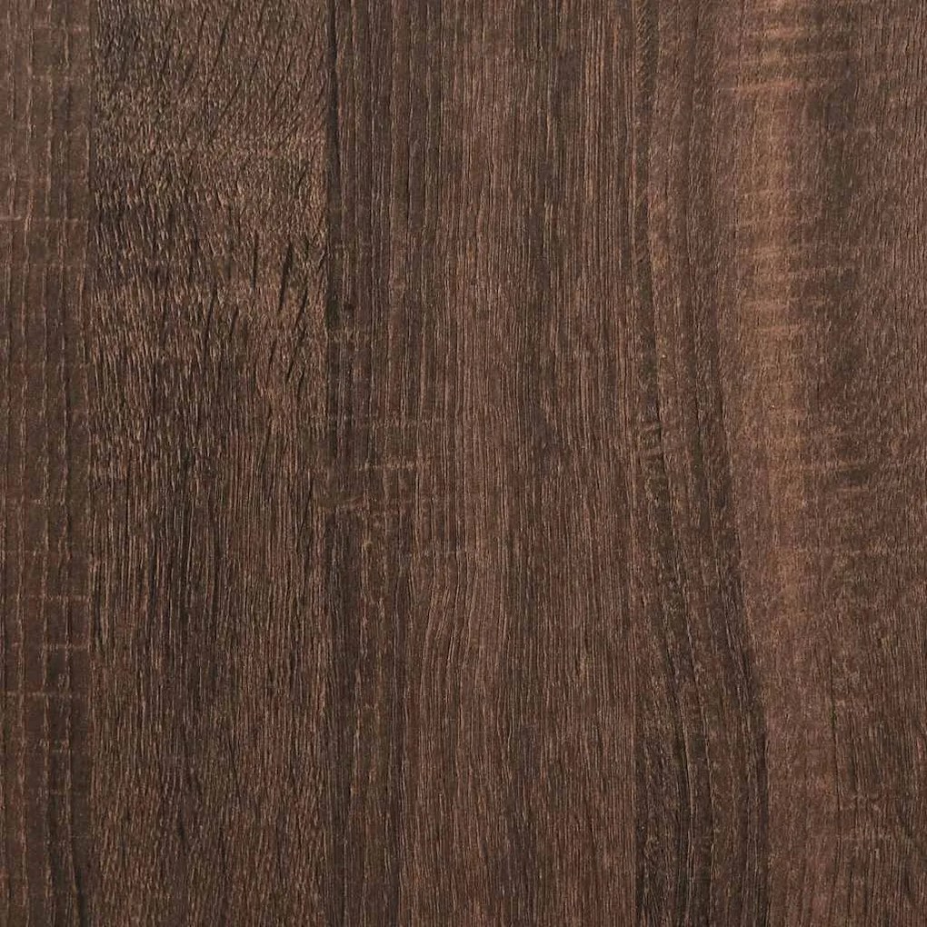barna tölgyszínű szerelt fa ágykeret matrac nélkül 200 x 200 cm