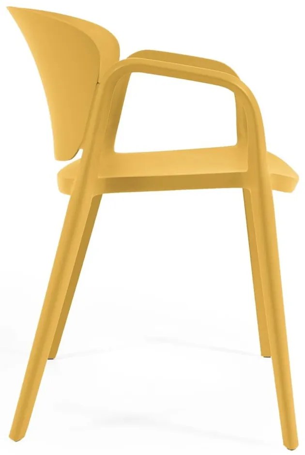 Sárga műanyag kerti szék Ania – Kave Home