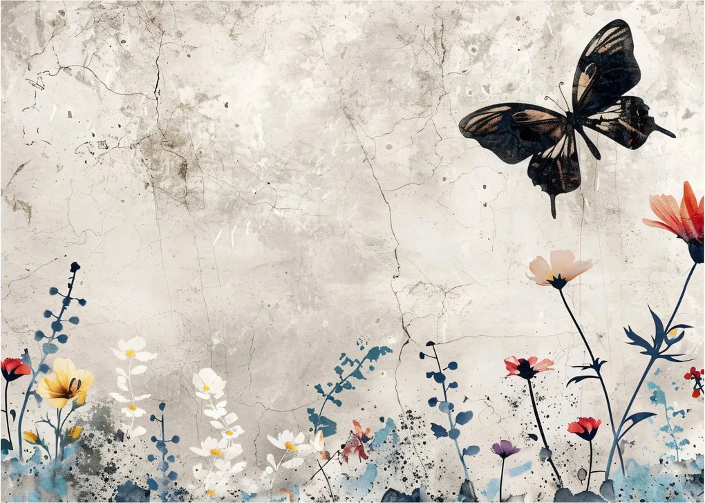 Üveg kép - Meadow betonban (70x50 cm)
