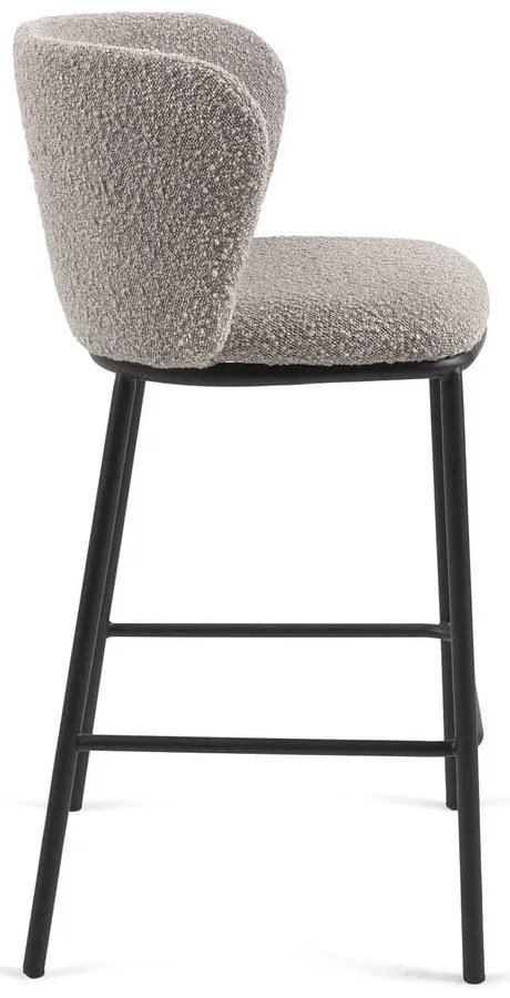 Világosszürke bárszék (ülésmagasság 65 cm) Ciselia – Kave Home