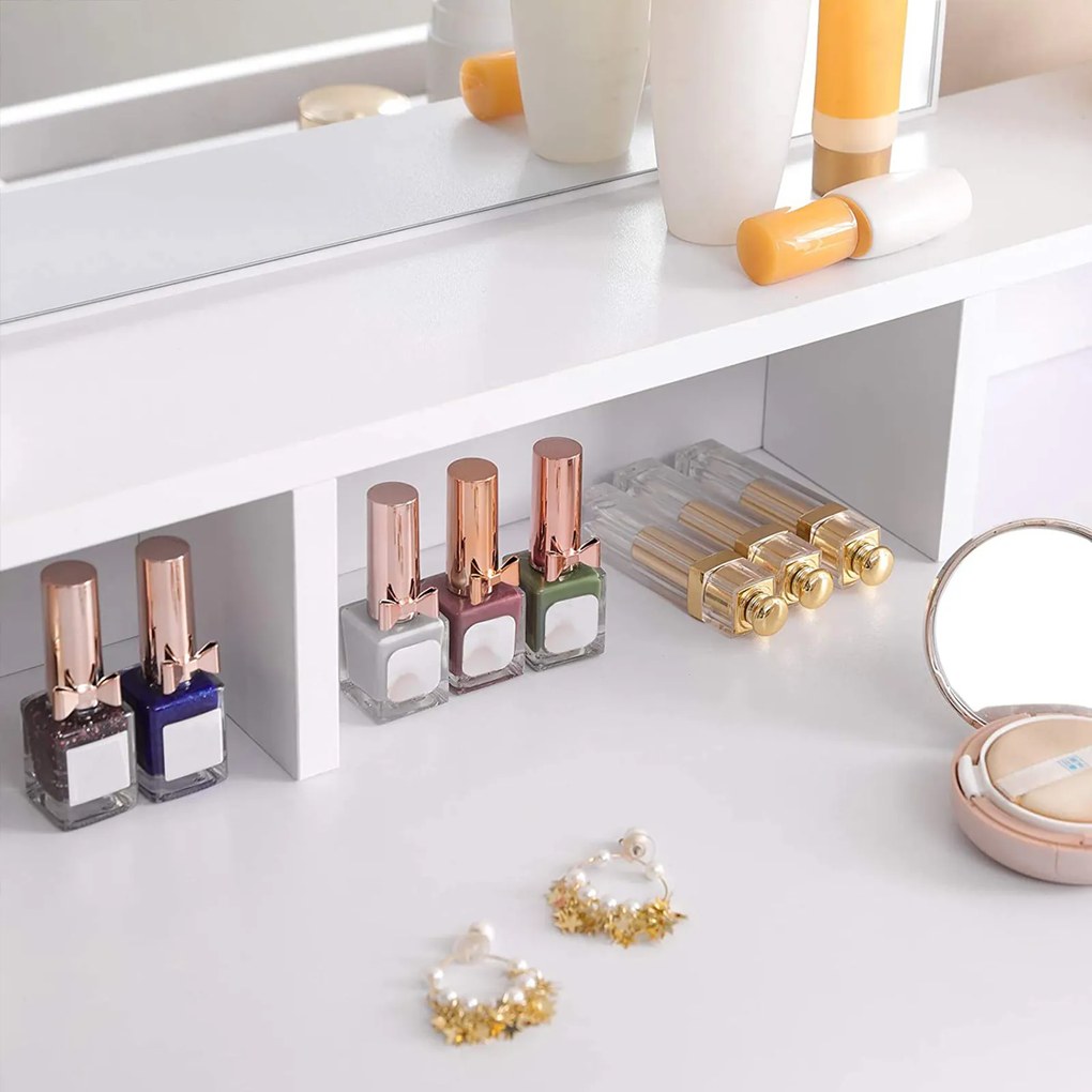 VANESA fésülködőasztal, 80x40x140cm, fehér Vasagle