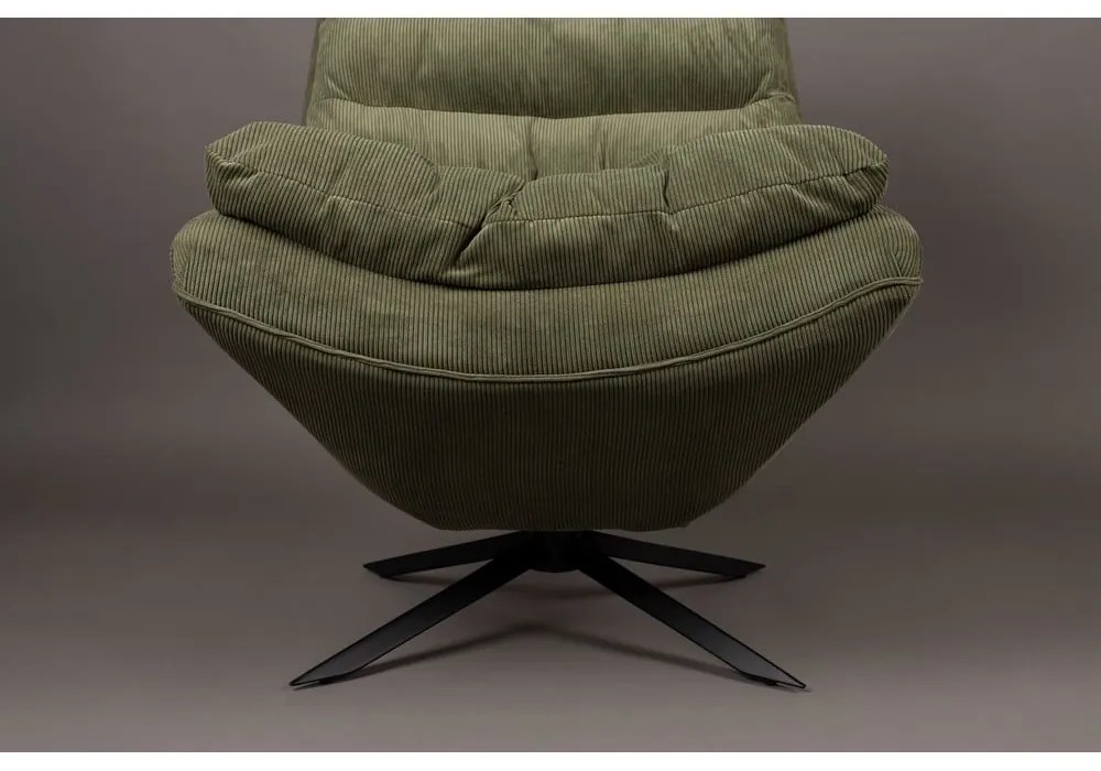 Zöld bársony fotel Vince – Dutchbone