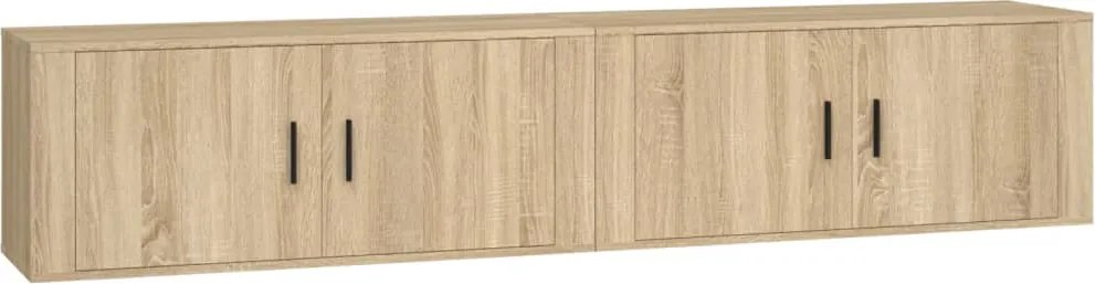 vidaXL 2 db sonoma tölgy színű fali TV-szekrény 100 x 34,5 x 40 cm