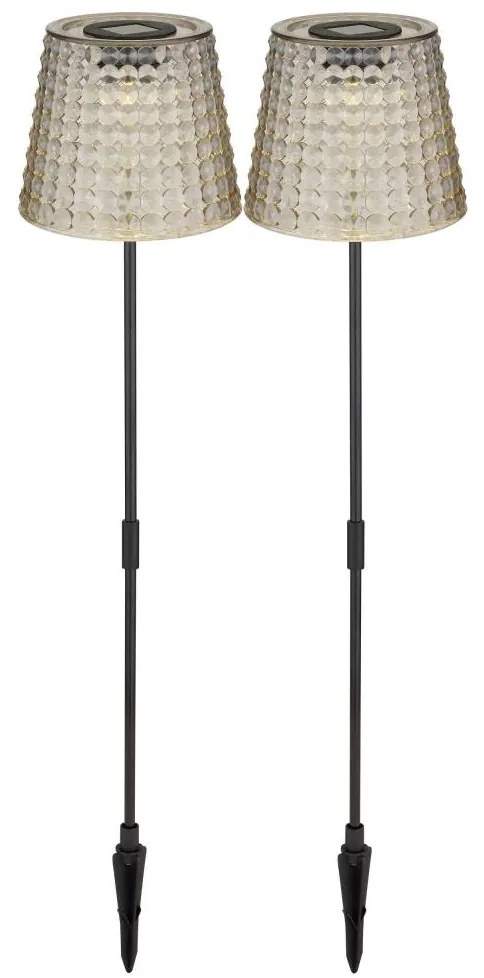 Globo 36635-2S - KÉSZLET 2x LED Napelemes lámpa SOLAR LED/0,06W/3V IP44 szürke