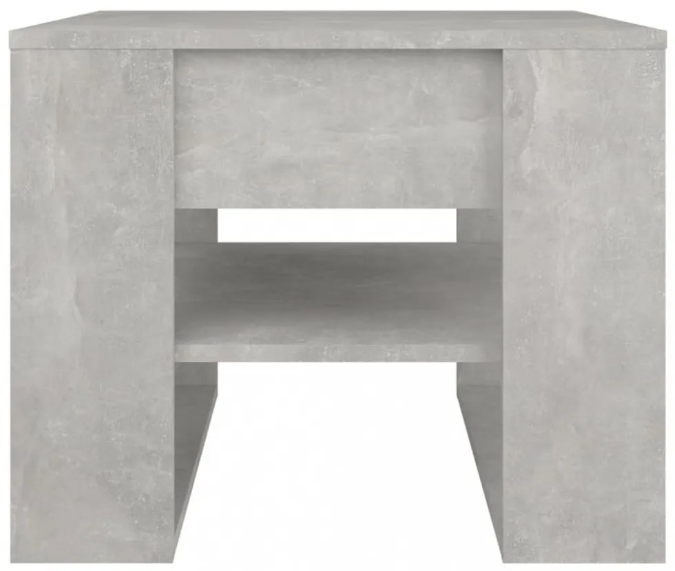 betonszürke szerelt fa dohányzóasztal 55,5x55x45 cm