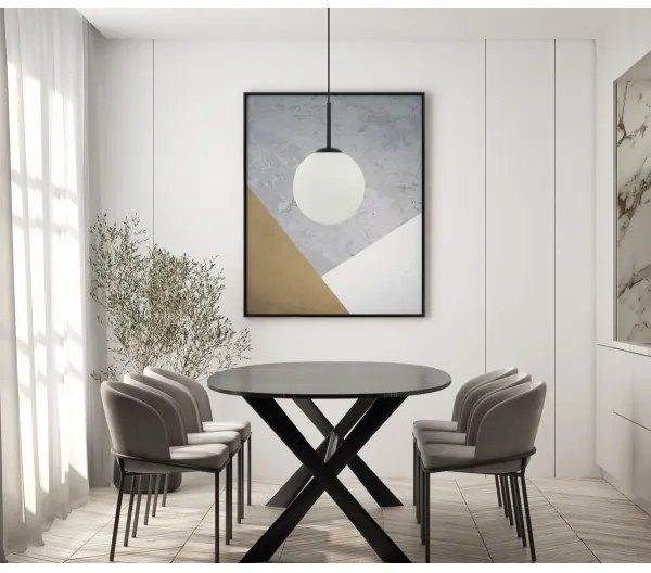 ITALUX PND-5578-1M-BK - DEORE 1xE27/40W/230V fekete függeszték