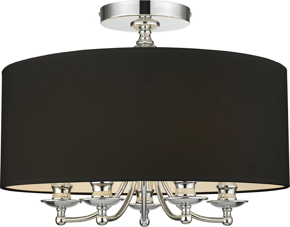 Cosmolight glamour modern mennyezeti lámpa abu dhabi króm fekete cosc05428ch-bk