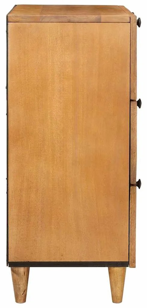 Széf fiókkal Világosbarna 60 x 33 x 75 cm tömör mangófa