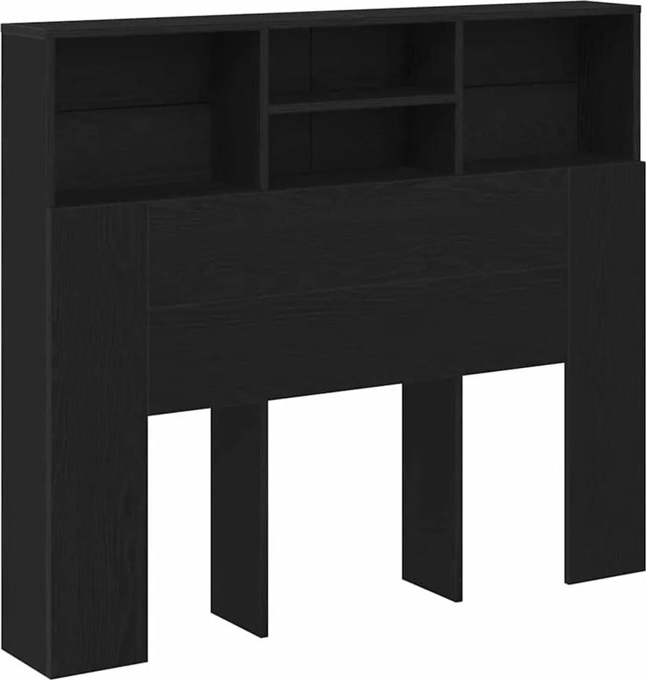 vidaXL Fejhajtó szekrény Fekete tölgy 120 x 19 x 103,5 cm Faanyag