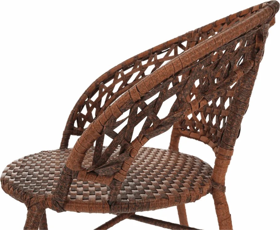 Kerti rattanszett 1+2, barna, JARUB