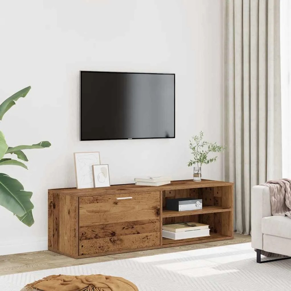 TV szekrény Régi fa 120x34x37 cm Gépelt fa