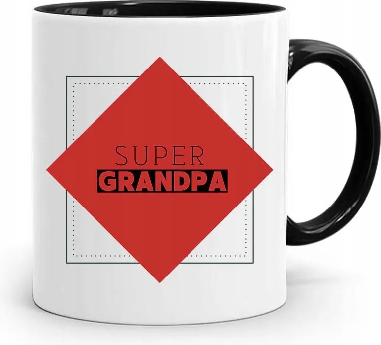 Fekete Bögre Ajándék Nagypapának Grandpa nyomott mintával