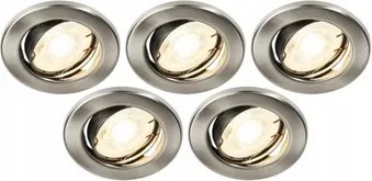 Mennyezeti Lámpa Led Billenő 230V GU10 IP20 Ezüst 5DB Halogén Szem