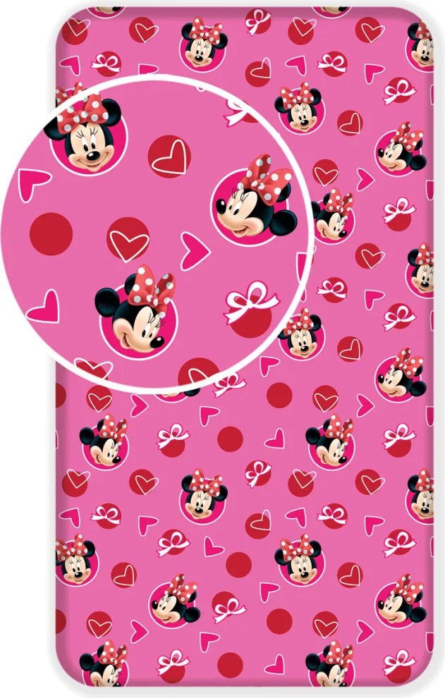 Disney Minnie Hearts gumis lepedő 90x200 cm