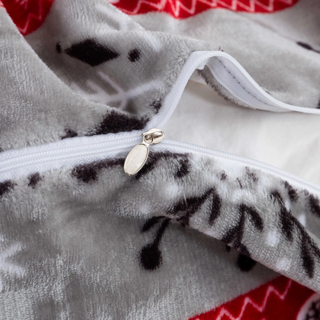 SNOWY FOREST szürke mikroplüss ágyneműhuzat Ágyneműhuzat mérete: 70 x 90 cm | 140 x 220 cm