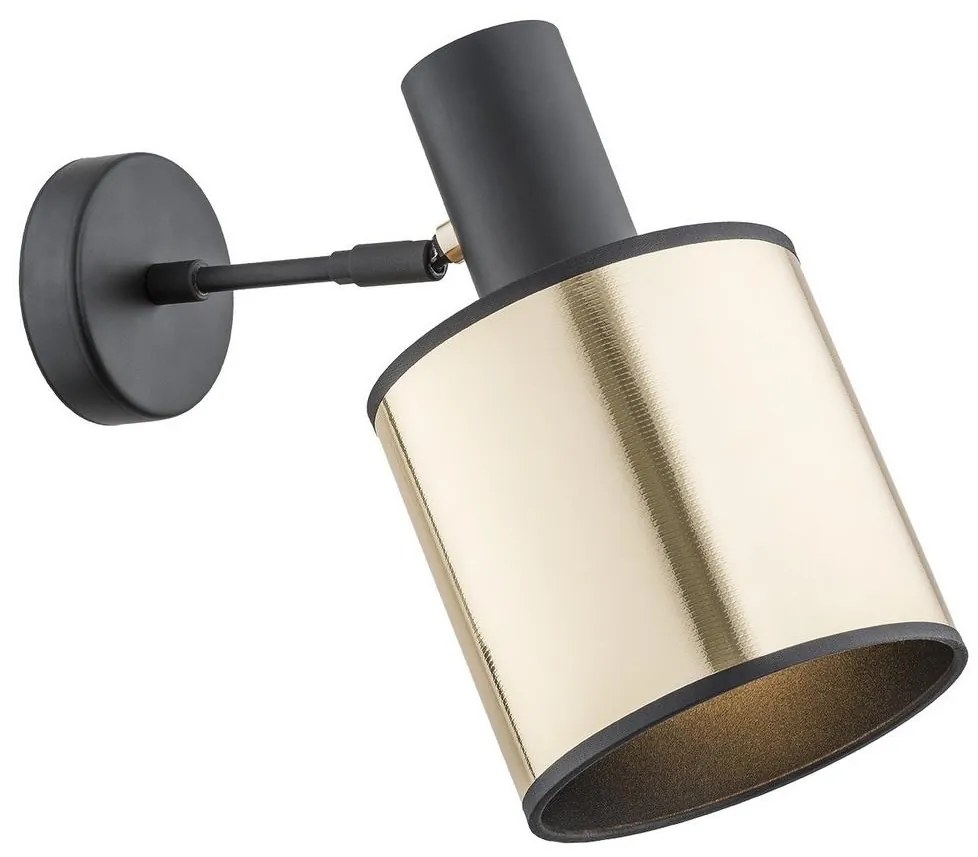 Argon 4279 - Fali spotlámpa HERMAN 1xE27/15W/230V sárgaréz/fekete