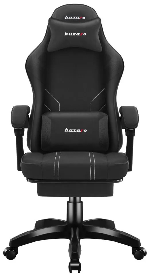 Gamer szék Space lábtartóval Carbon fekete