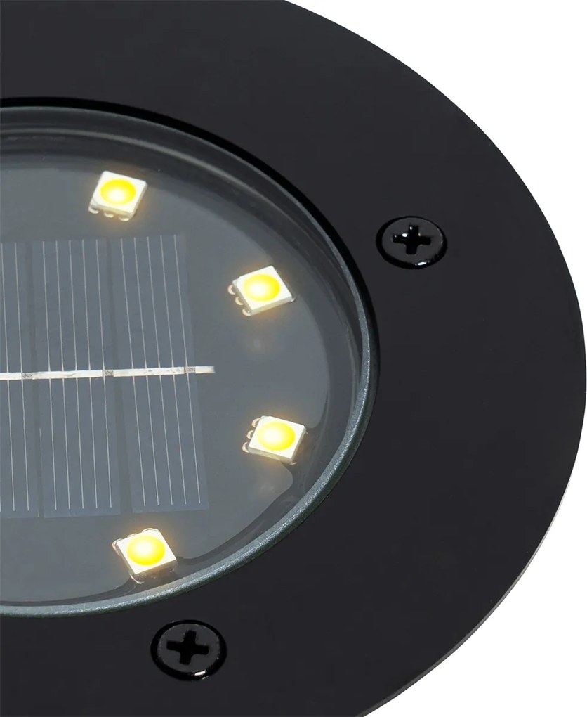 Modern fekete talajszpot LED-del IP65 napelemes - Terry