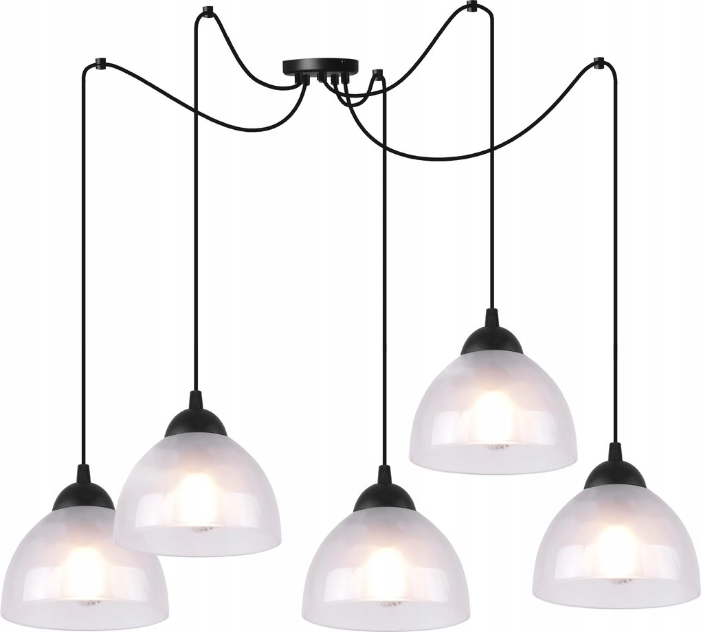 Mennyezeti Lámpa Lógó Csillár Pók Fekete Fehér Tejüveg Loft E27