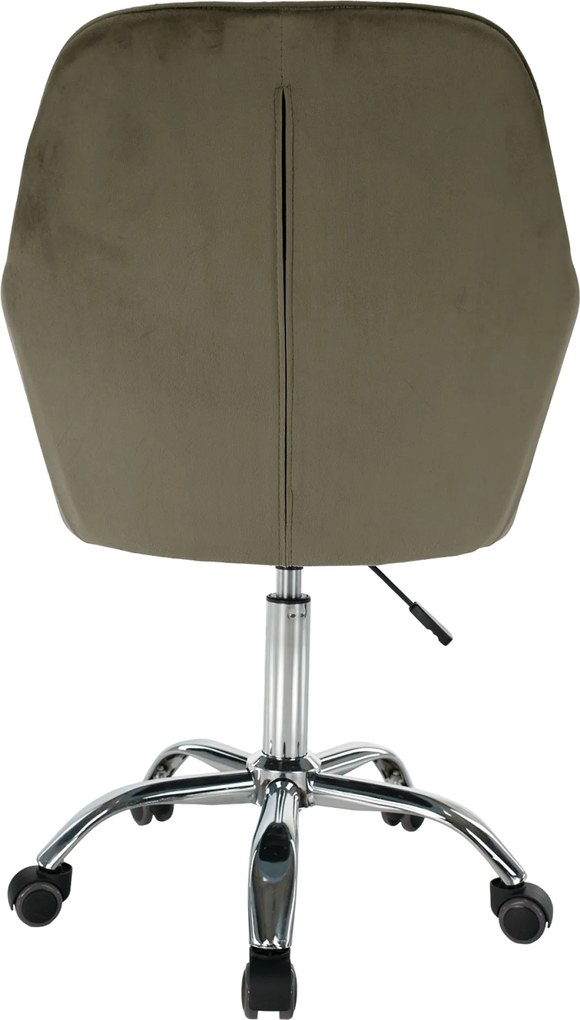 Irodai fotel, szürkésbarna Taupe Velvet anyag/króm, KLIAN