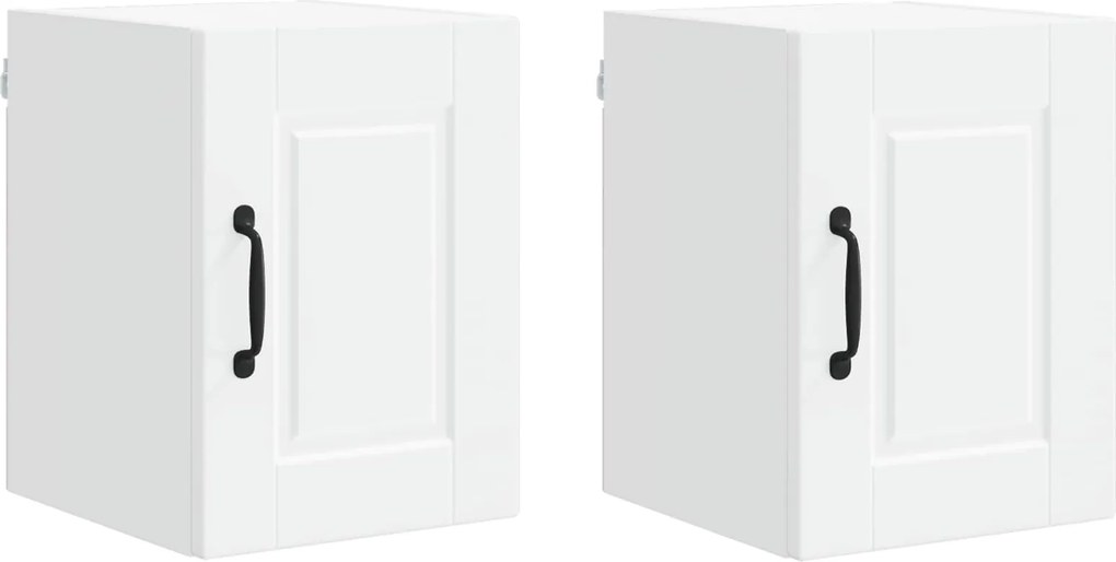 vidaXL Konyhaszekrény polcokkal 2 pcs Fehér 30 x 31 x 40 cm Faanyag