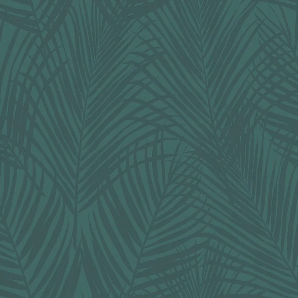 Flizelin Tapéta Zöld Trópusi Pálmalevelek