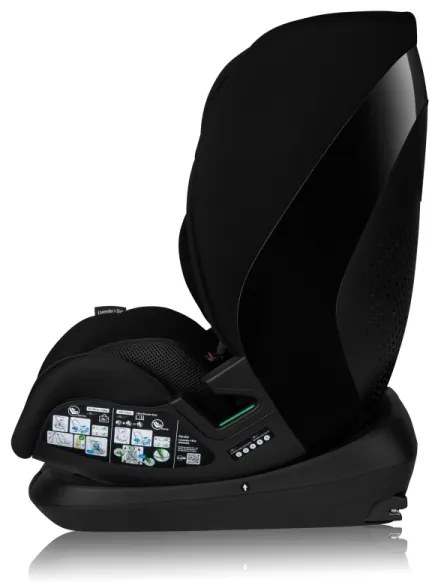 Lionelo - Forgatható autósülés alappal LAVENDER i-Size 76-150 cm Black Carbon