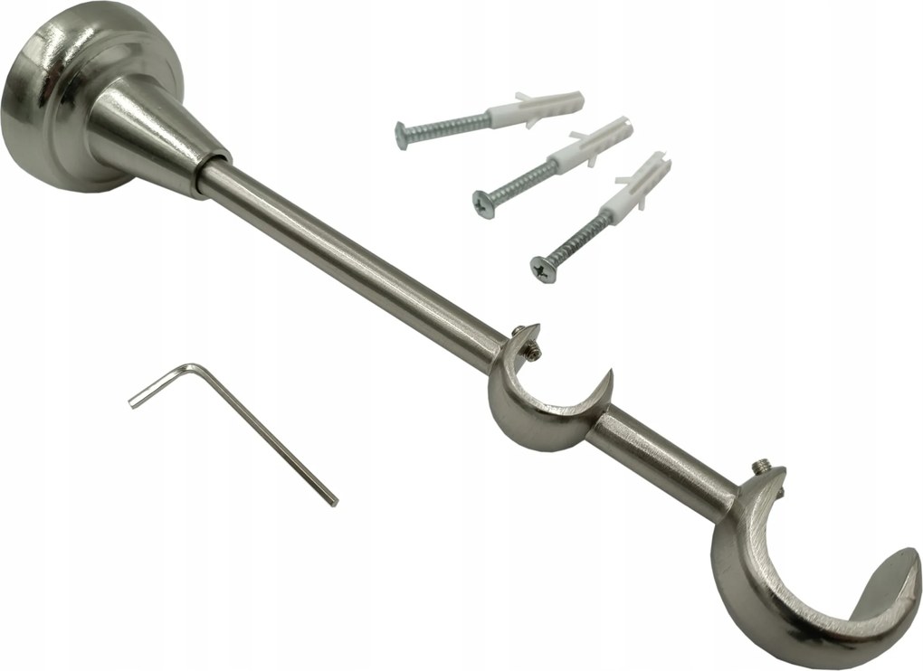 Dupla Konzol fi25+19mm fém Függönykarnis Nikkel