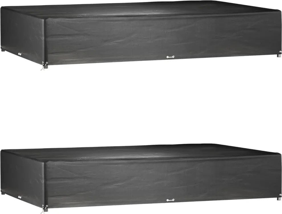 vidaXL 2 db téglalap alakú kerti bútorhuzat 16 fűzőlyukkal 325x205x60