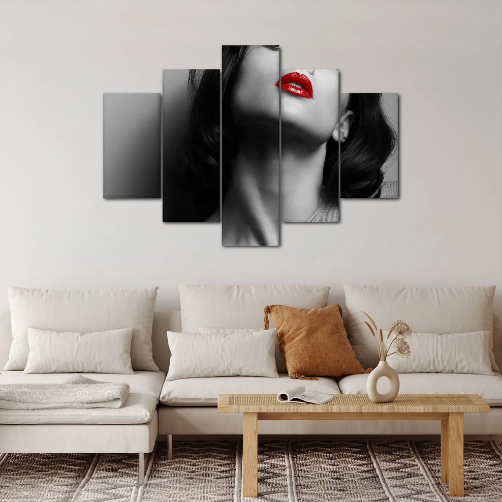 Kép - vörös rúzsos nő portréja (150x105 cm)