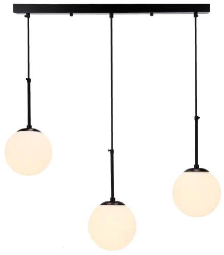 Csillár zsinóron POMPEI 3xE27/40W/230V fekete