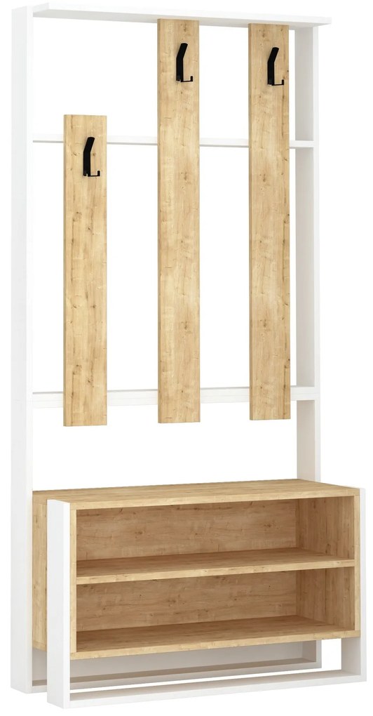 Előszobafal Chester - White, Oak