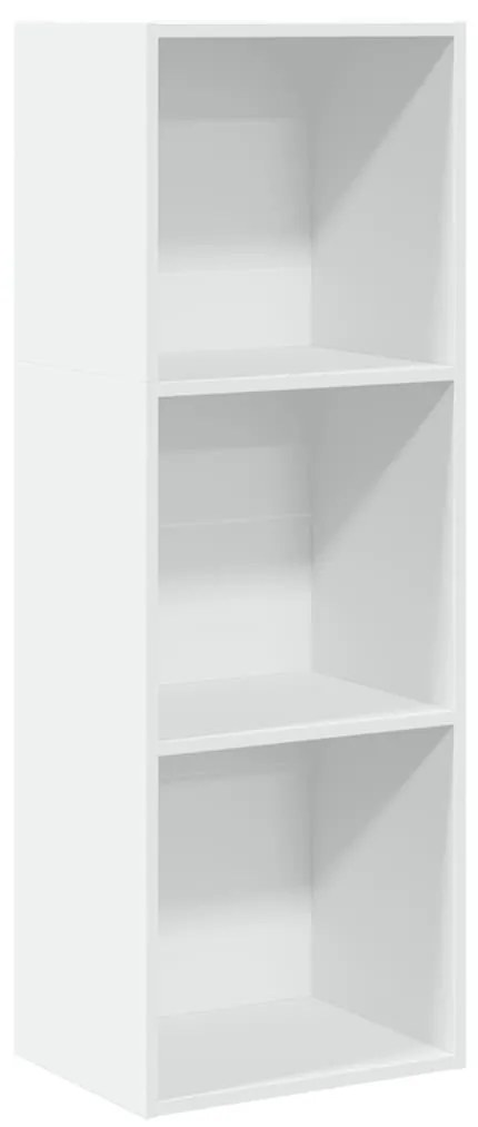 fehér szerelt fa könyvespolc 40 x 30 x 114 cm