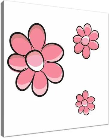 Vászonkép Rózsaszín virágocskák 30x30cm 2801A_1AI