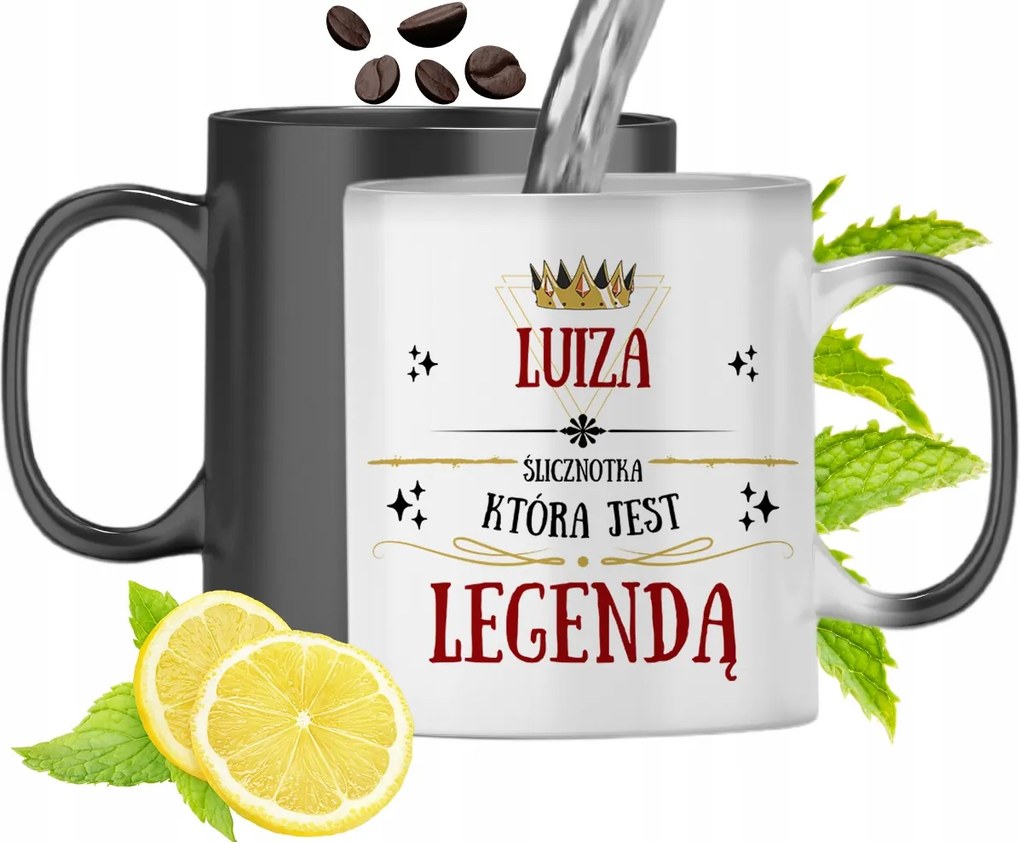 Mágikus Bögre Lujza Fekete Színváltós, fényképes nyomattal