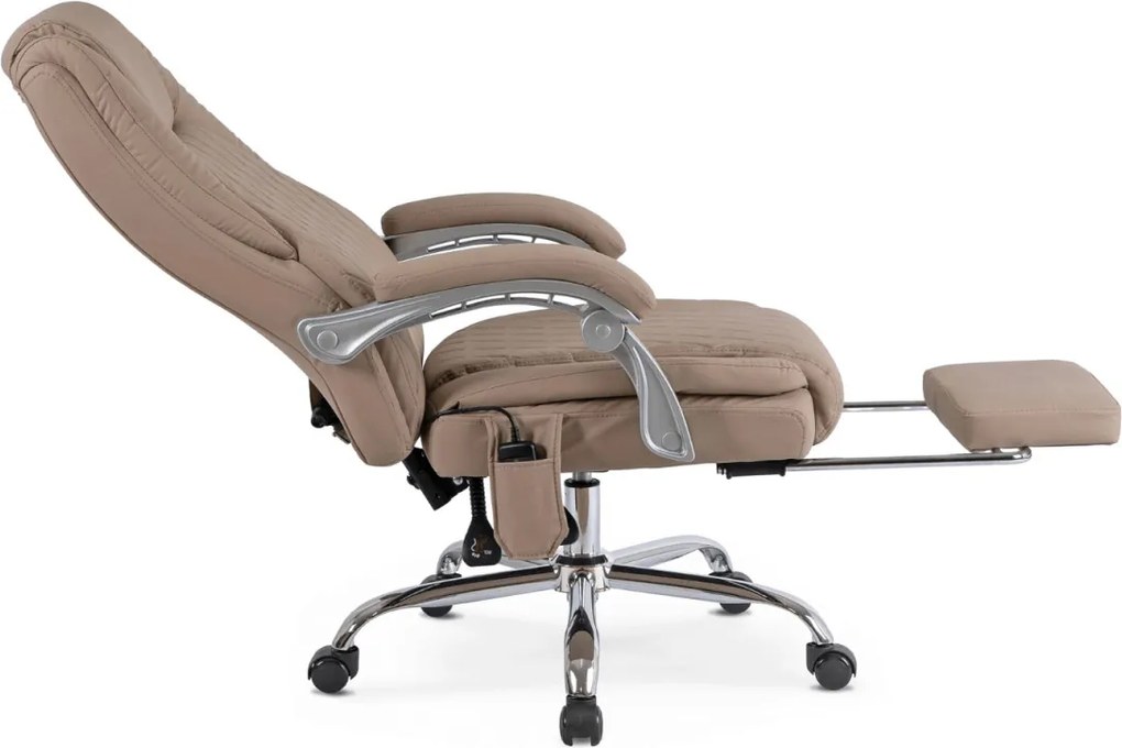 Forgószék masszírozó funkcióval, fűthető funkcióval, bézs színben. GIORGIO