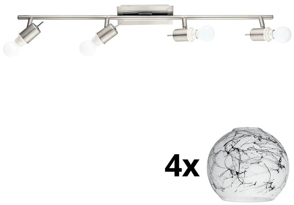 Eglo - LED spotlámpa MY CHOICE 4xE14/4W/230V króm/fehér/fekete