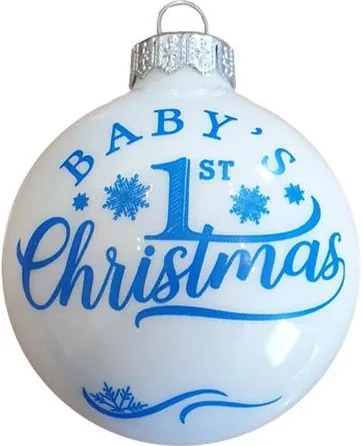 Baby’s 1. Christmas első születésnapra fiú - Karácsonyfadísz